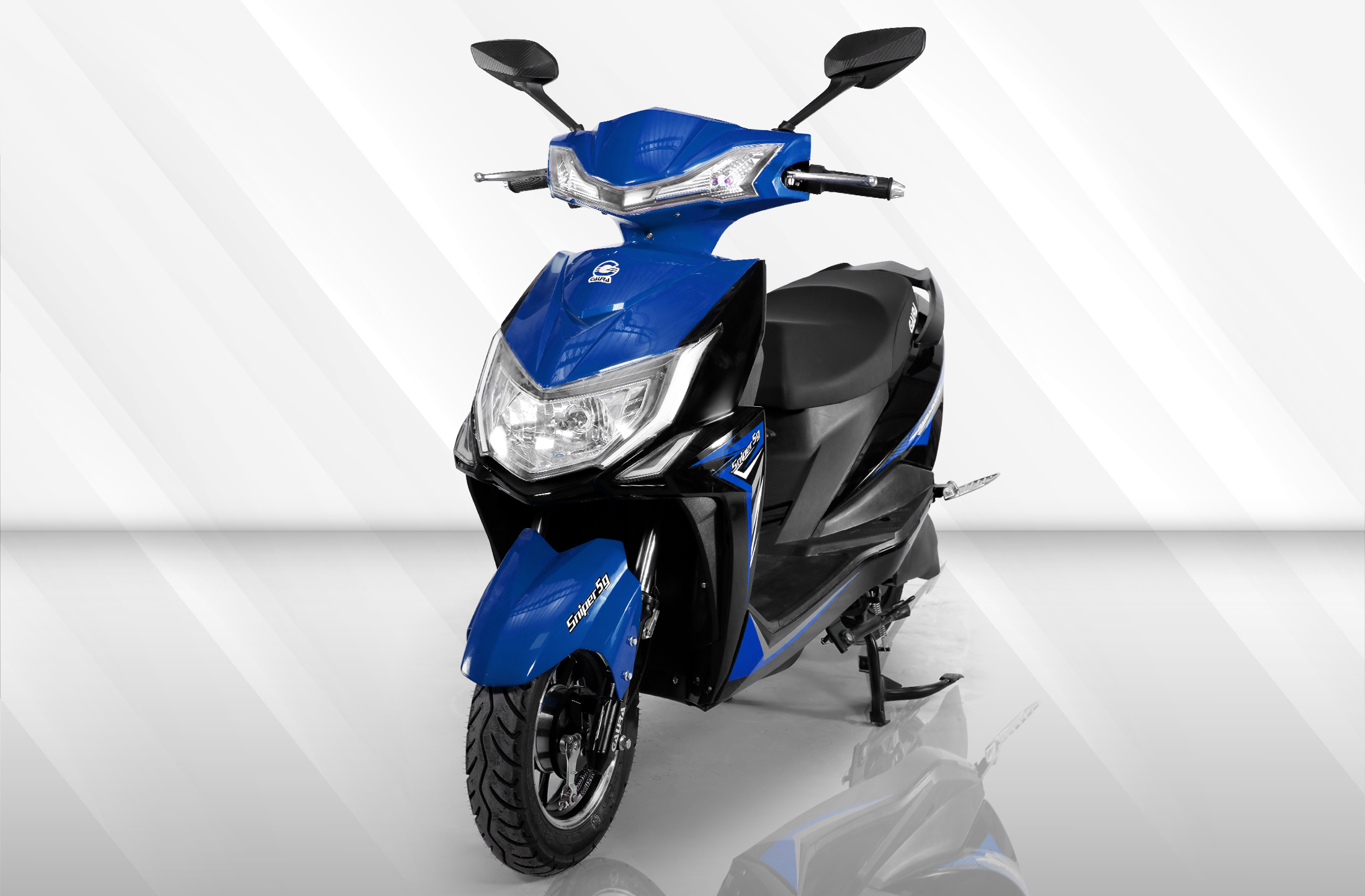 Gaura Sniper 5G electric scooter available at DKK Perambalur industrial showroom for Perambalur Ariyalur Trichy route commuters